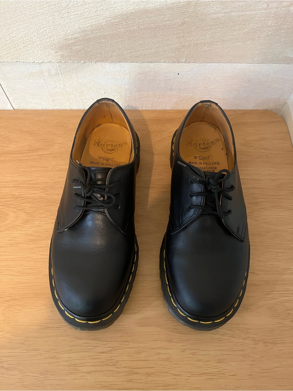 Vintage Dr. Martens 1461 Black Leather Oxfords Made in England - Picture 2 of 16